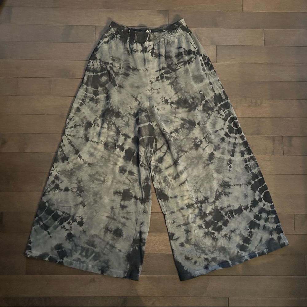 Free People Intimately Wide Leg Tie Dyed Lounge Pants w Pockets Size M